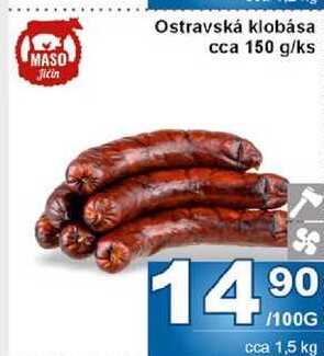 Ostravská klobása cca 150 g/ks