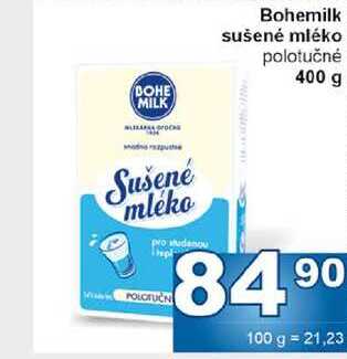Bohemilk sušené mléko polotučné 400 g