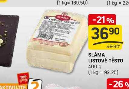 SLÁMA LISTOVÉ TĚSTO 400 g 