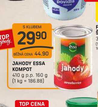 JAHODY ESSA KOMPOT 410 g p.p. 160 g 