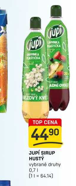 JUPÍ SIRUP HUSTÝ vybrané druhy 0,7l
