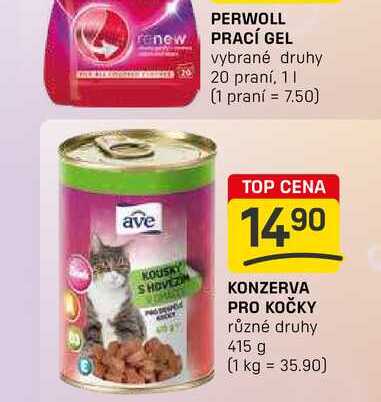 KONZERVA PRO KOČKY různé druhy 415 g 