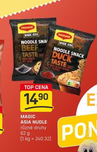 MAGIC ASIA NUDLE různé druhy 62 g 