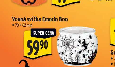 Vonná svíčka Emocio Boo  70 × 62 mm 