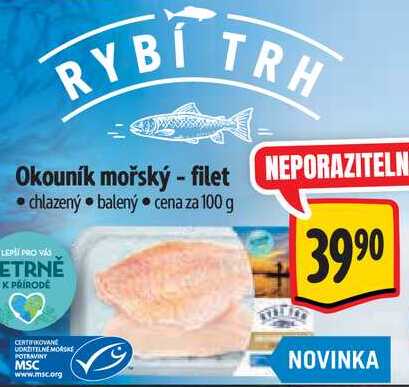   Okouník mořský - filet  100 g