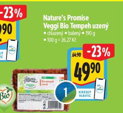  Nature's Promise Veggi Bio Tempeh uzený 190 g