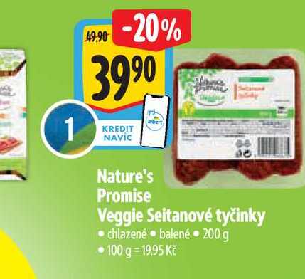   Nature's Promise Veggie Seitanové tyčinky  200 g