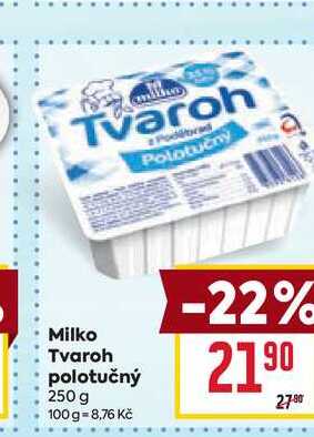 Milko Tvaroh polotučný 250 g