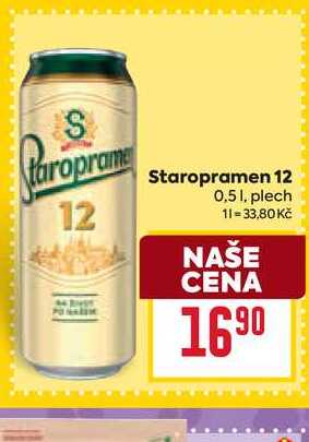 Staropramen 12 0,51, plech