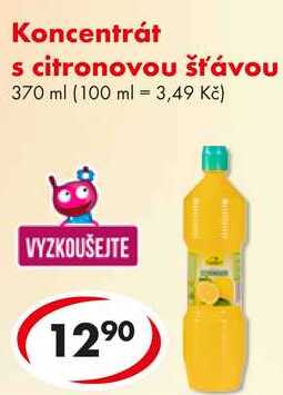 Koncentrát s citronovou šťávou, 370 ml  