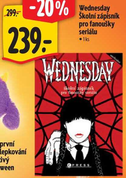 Wednesday Školní zápisník pro fanoušky seriálu