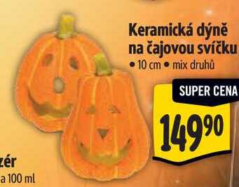 Keramická dýně na čajovou svíčku