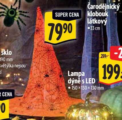 Čarodějnický klobouk látkový
