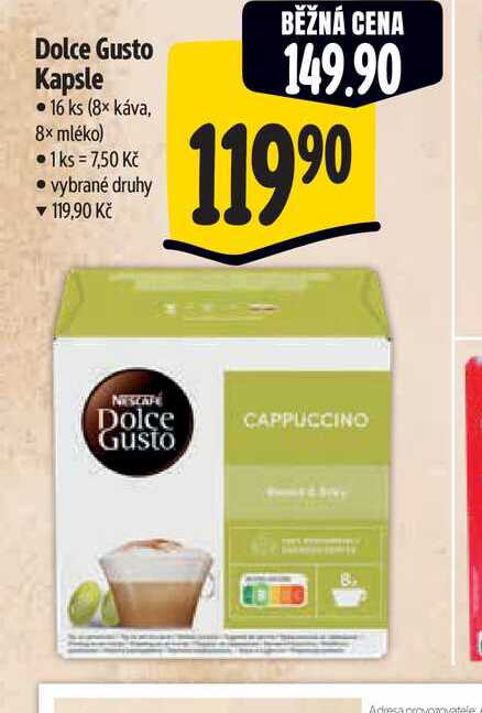 Dolce Gusto Kapsle 16 ks (8x káva, 8x mléko)   