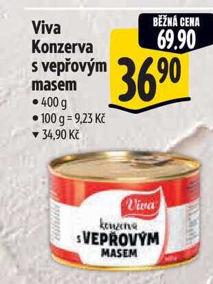Viva Konzerva s vepřovým masem 400 g  
