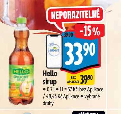   Hello sirup 0,7 l