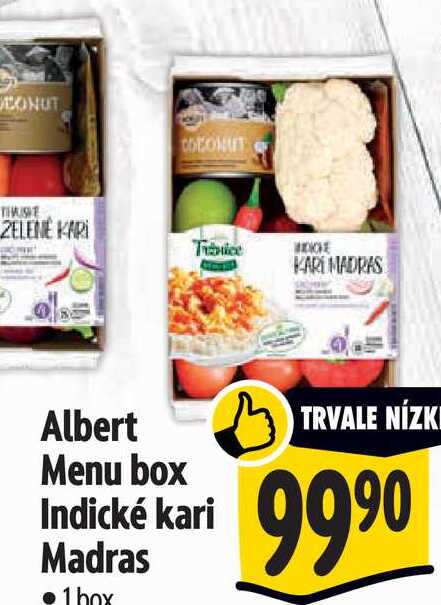  Albert Menu box Indické kari Madras  1 box  