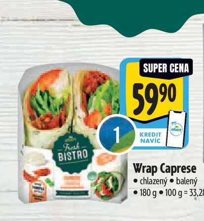 Wrap Caprese chlazený balený 180 g