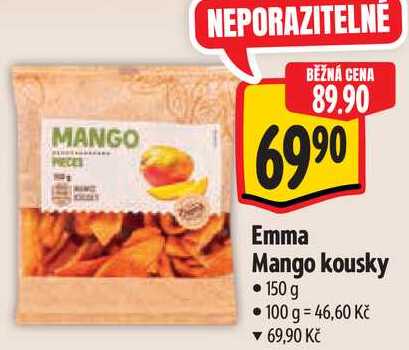   Emma Mango kousky  150 g 