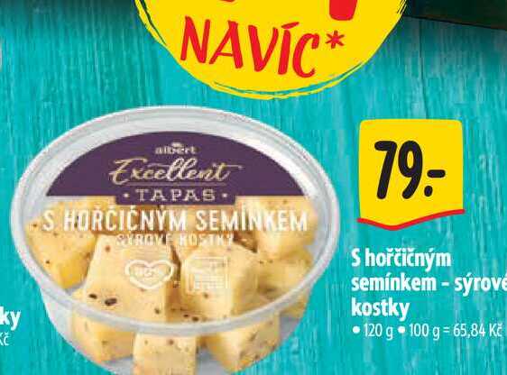   S hořčičným semínkem-sýrove kostky 120 g 