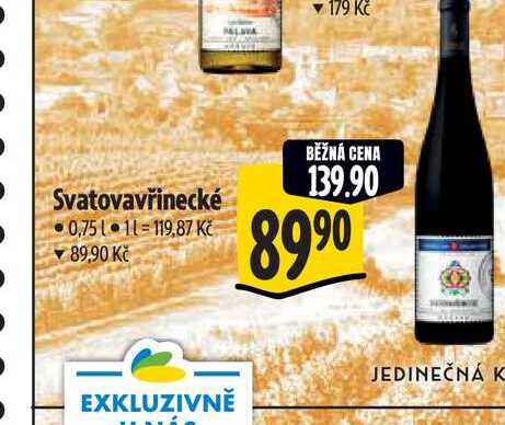  Svatovavřinecké 0,75 l