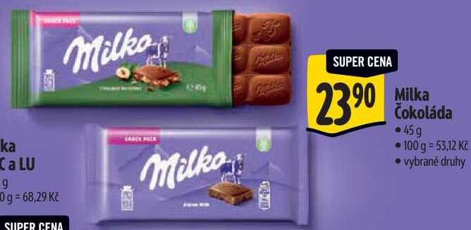 Milka Cokoláda, 45 g