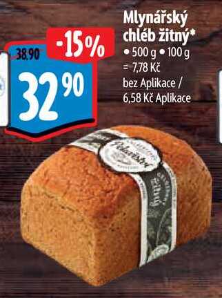 Mlynářský chléb žitný, 500 g 