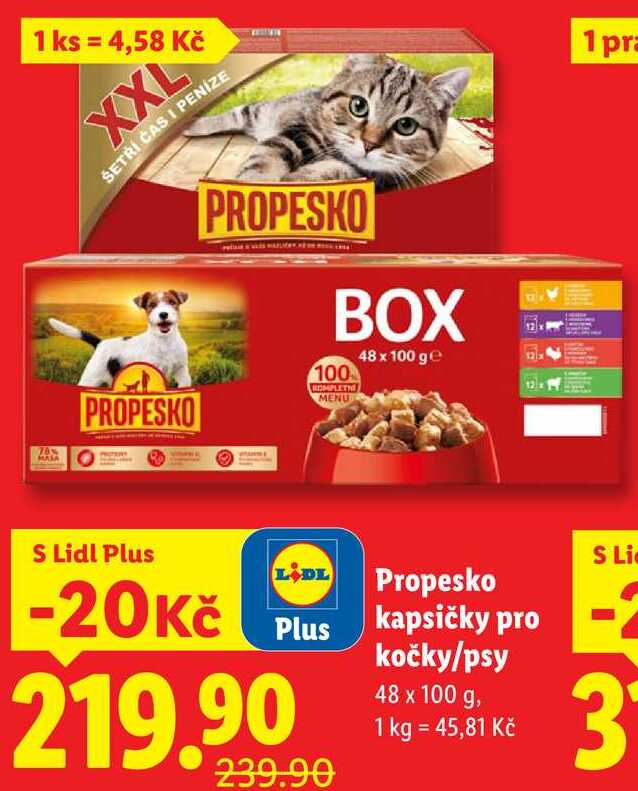 Propesko kapsičky pro kočky/psy, 48x 100 g,