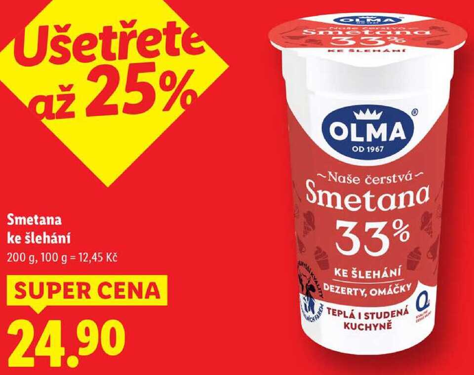 Smetana ke šlehání, 200 g