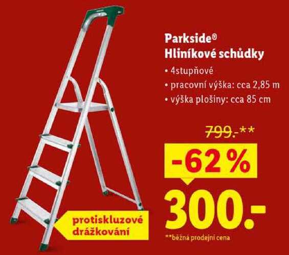 Parkside Hliníkové schůdky 