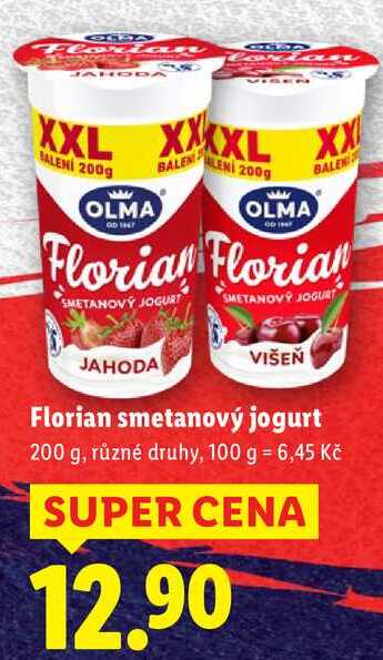 Florian smetanový jogurt, 200 g