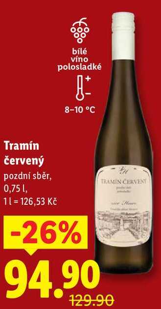 Tramín červený, 0,75 l