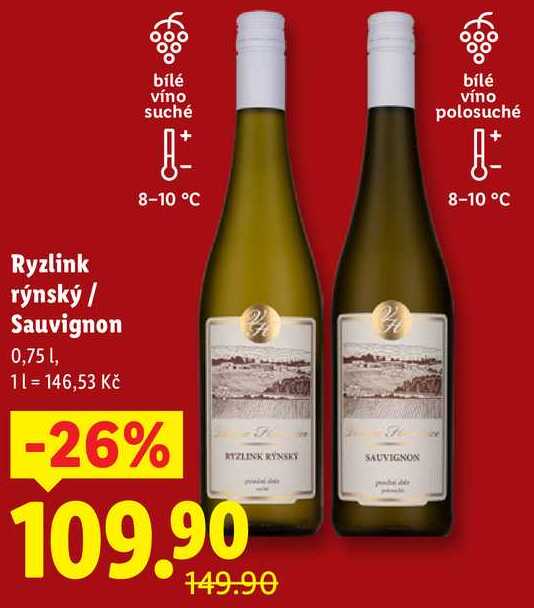Ryzlink rýnský/Sauvignon, 0,75 l