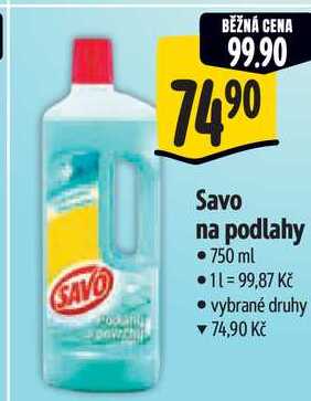 Savo na podlahy, 750 ml 