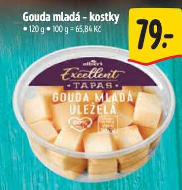 Gouda mladá - kostky, 120 g