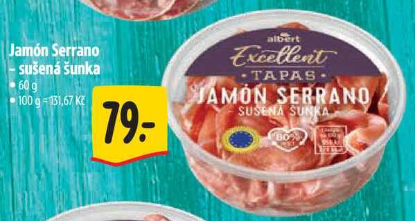 Jamón Serrano - sušená šunka, 60 g