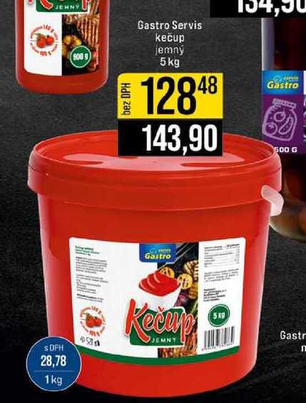 Gastro Servis kečup jemný 5kg 