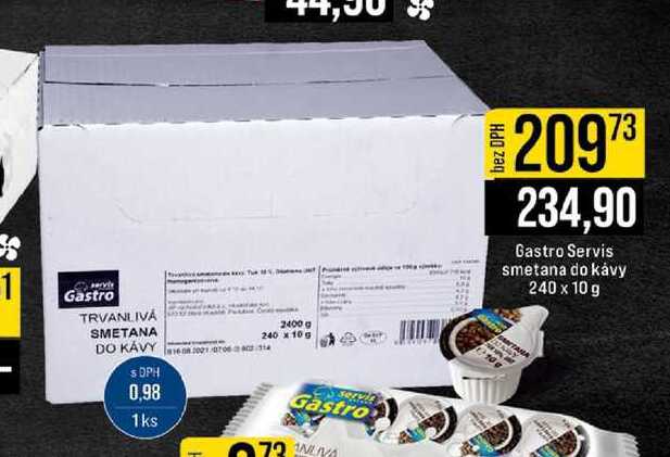 Gastro Servis smetana do kávy 240 x 10 g  
