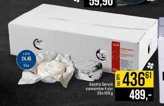 Gastro Servis camembert sýr 20 x 100 g  