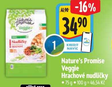 Nature's Promise Veggie Hrachové nudličky, 75 g