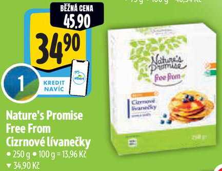 Nature's Promise Free From Cizrnové lívanečky, 250 g