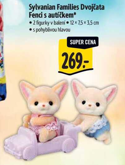 Sylvanian Families Dvojčata Fenci s autíčkem