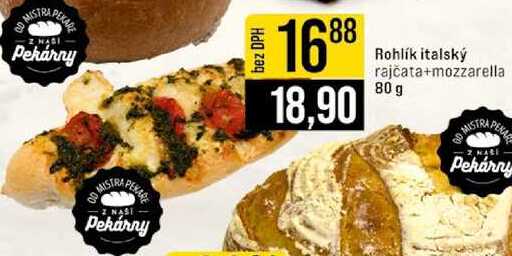 Rohlík italský rajčata+mozzarella 80 g 