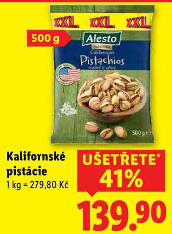 Kalifornské pistácie, 500 g