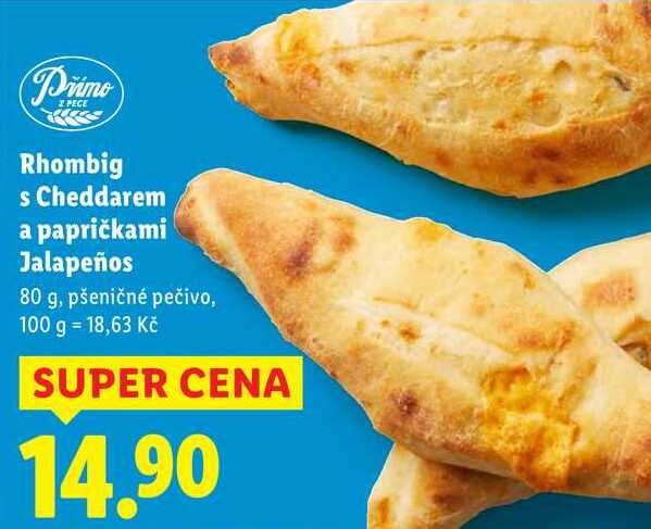 Rhombig s Cheddarem a papričkami Jalapeños, 80 g