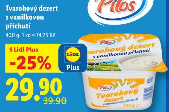 Tvarohový dezert s vanilkovou příchutí, 400 g