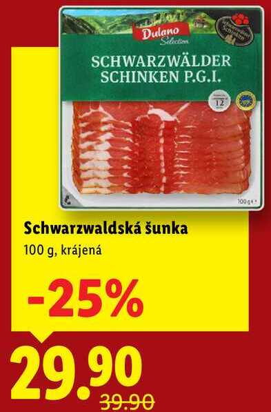 Schwarzwaldská šunka, 100 g