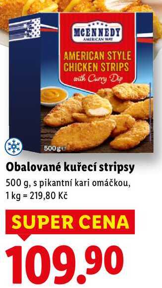 Obalované kuřecí stripsy, 500 g