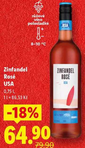 Zinfandel Rosé USA, 075 l