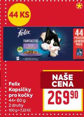 Felix Kapsičky pro kočky 44x 80 g 